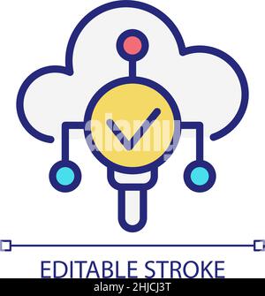 Weather monitoring pixel perfect RGB color icon Stock Vector