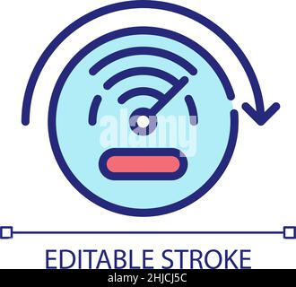 Speed sensors pixel perfect RGB color icon Stock Vector