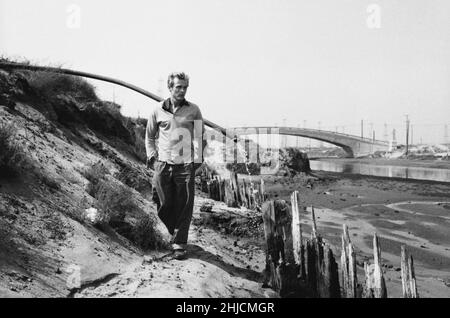 Actor James Dean, photographed circa 1955. Stock Photo