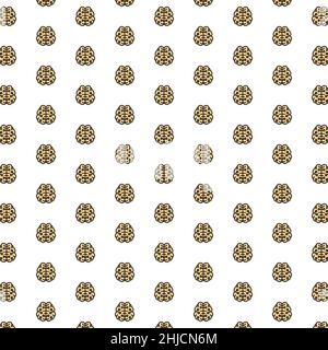 Artificial intelligence brain, connected to circuit board pattern with various icons. Stock Vector