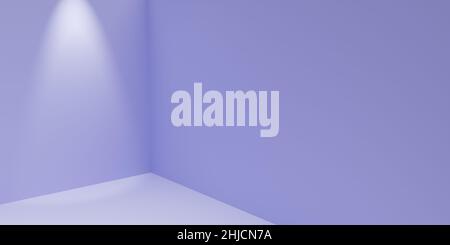 Purple Color Rendering Background with corner and walls in rooms in purple color. 3d rendering ...