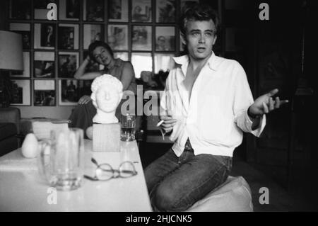 Actor James Dean, photographed circa 1955. Stock Photo