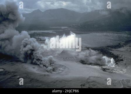 Phreatic explosion near Mount St. Helens. Stock Photo