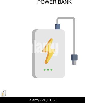 Power bank Simple vector icon. Illustration symbol design template for web mobile UI element. Stock Vector