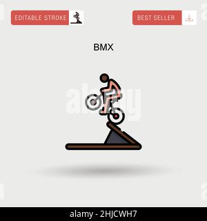 Bmx Simple vector icon. Stock Vector