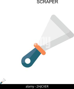 Scraper Simple vector icon. Illustration symbol design template for web mobile UI element. Stock Vector