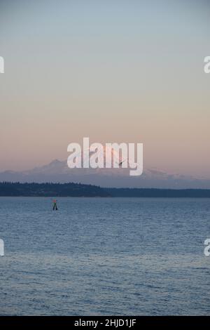Mount Rainier, Tahoma, towering over the Washington landscape around ...