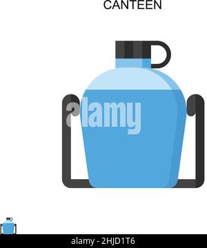 Canteen Simple vector icon. Illustration symbol design template for web mobile UI element. Stock Vector