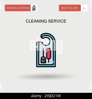 Cleaning service Simple vector icon. Stock Vector