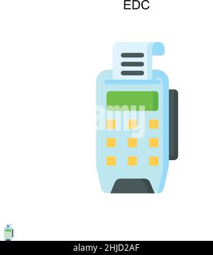EDC Simple vector icon. Illustration symbol design template for web mobile UI element. Stock Vector