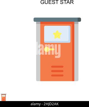 Guest star Simple vector icon. Illustration symbol design template for web mobile UI element. Stock Vector