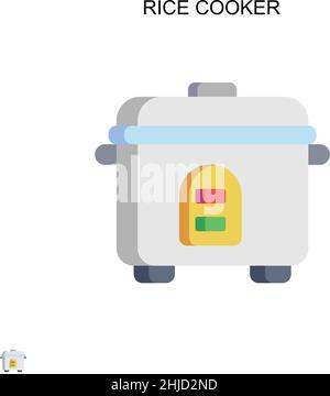Rice cooker Simple vector icon. Illustration symbol design template for web mobile UI element. Stock Vector