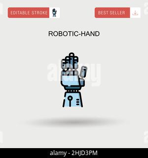 Robotic-hand Simple vector icon. Stock Vector