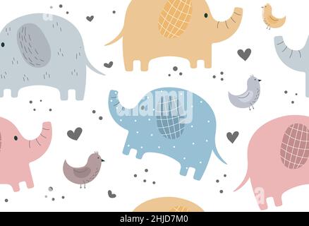 Children Seamless Pattern Stock Vector