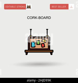 Cork-board Simple vector icon. Stock Vector