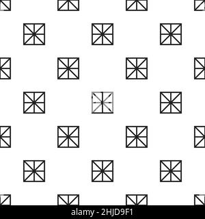 Seamless pattern square geometric shape design of abstract texture background in black and white illustration for gift items, wrapping, wall, cards an Stock Vector