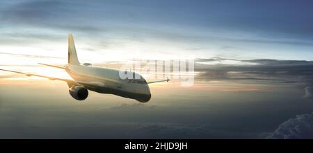 airplane take off landing flight Stock Photo