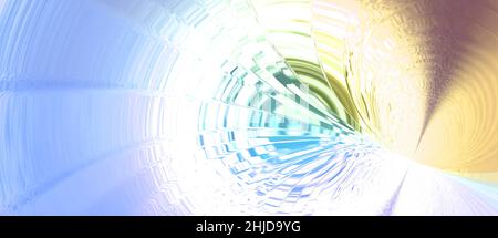 Abstract tech tunnel. Texture and background. 2d illustration Stock Photo