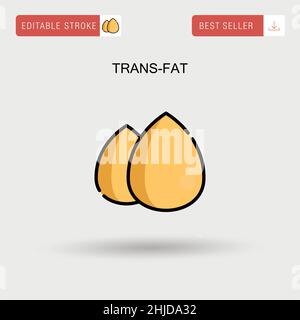 Trans-fat Simple vector icon. Stock Vector