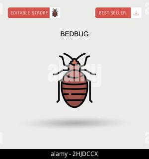 Bedbug Simple vector icon. Stock Vector