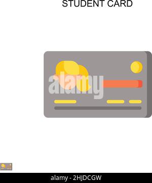 Student card Simple vector icon. Illustration symbol design template for web mobile UI element. Stock Vector