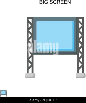 Big screen Simple vector icon. Illustration symbol design template for web mobile UI element. Stock Vector