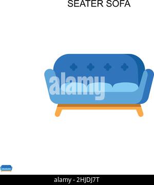 Seater sofa Simple vector icon. Illustration symbol design template for web mobile UI element. Stock Vector