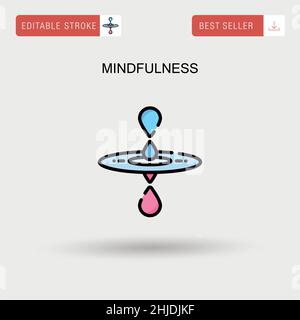 Mindfulness Simple vector icon. Stock Vector