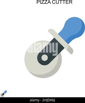 Pizza cutter Simple vector icon. Illustration symbol design template for web mobile UI element. Stock Vector