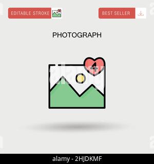 Photograph Simple vector icon. Stock Vector