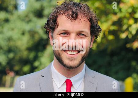 Portrait of a man outside Stock Photo