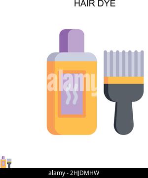 Hair dye Simple vector icon. Illustration symbol design template for web mobile UI element. Stock Vector