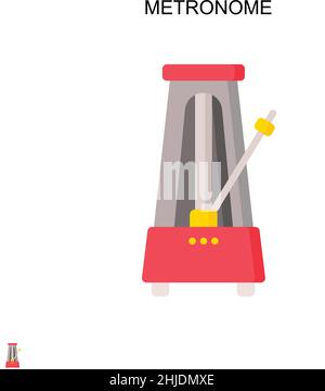 Metronome Simple vector icon. Illustration symbol design template for web mobile UI element. Stock Vector
