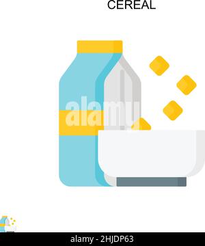 Cereal Simple vector icon. Illustration symbol design template for web mobile UI element. Stock Vector