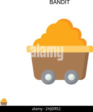 Bandit Simple vector icon. Illustration symbol design template for web mobile UI element. Stock Vector