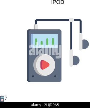 Ipod Simple vector icon. Illustration symbol design template for web mobile UI element. Stock Vector