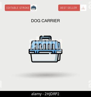 Dog carrier Simple vector icon. Stock Vector