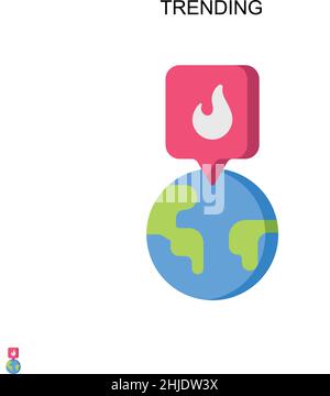 Trending Simple vector icon. Illustration symbol design template for web mobile UI element. Stock Vector