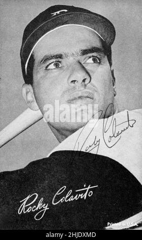 Topps Glossy Rocky Colavito Detroit Tigers Baseball Card