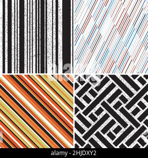 6 different vector patterns in the same package(eps). One pattern is paid and 5 are free (white dividing lines) Stock Vector