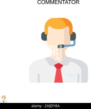 Commentator Simple vector icon. Illustration symbol design template for ...
