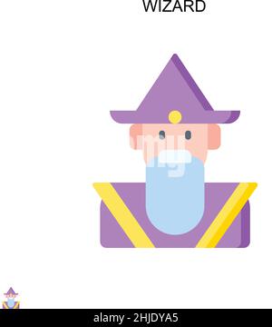 Wizard Simple vector icon. Illustration symbol design template for web mobile UI element. Stock Vector