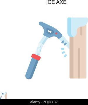 Ice axe Simple vector icon. Illustration symbol design template for web mobile UI element. Stock Vector