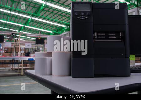 barcode printer Stock Photo