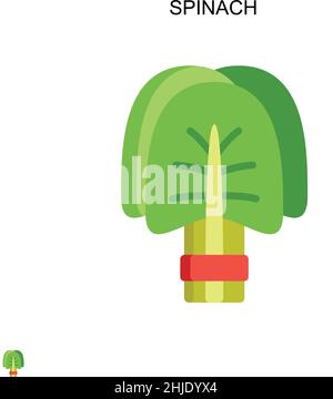 Spinach Simple vector icon. Illustration symbol design template for web mobile UI element. Stock Vector