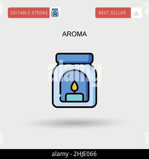 Aroma Simple vector icon. Stock Vector