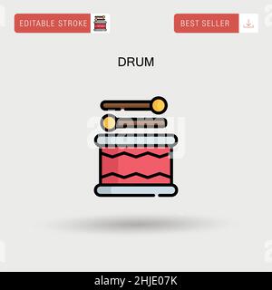 Drum kit close up illustration Stock Vector Image & Art - Alamy