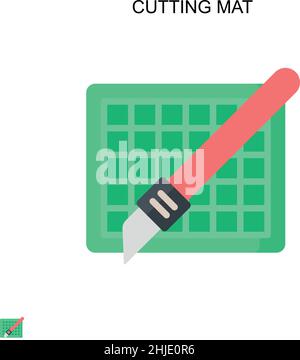 Cutting mat Simple vector icon. Illustration symbol design template for web mobile UI element. Stock Vector