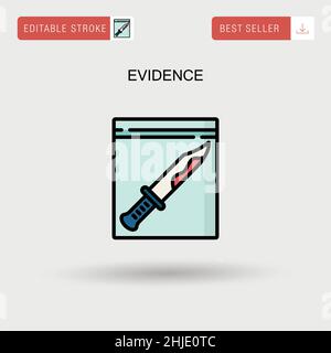 Evidence Simple vector icon. Stock Vector