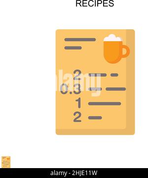 Recipes Simple vector icon. Illustration symbol design template for web mobile UI element. Stock Vector